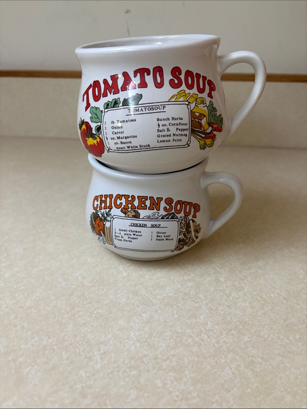 Vintage Soup mugs.